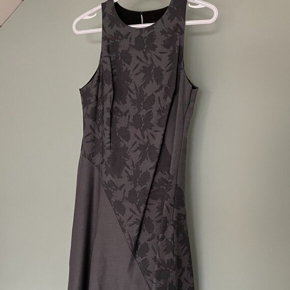 Banana Republic steele gray bias cut sleeveless dress Size 4 - Picture 3 of 8